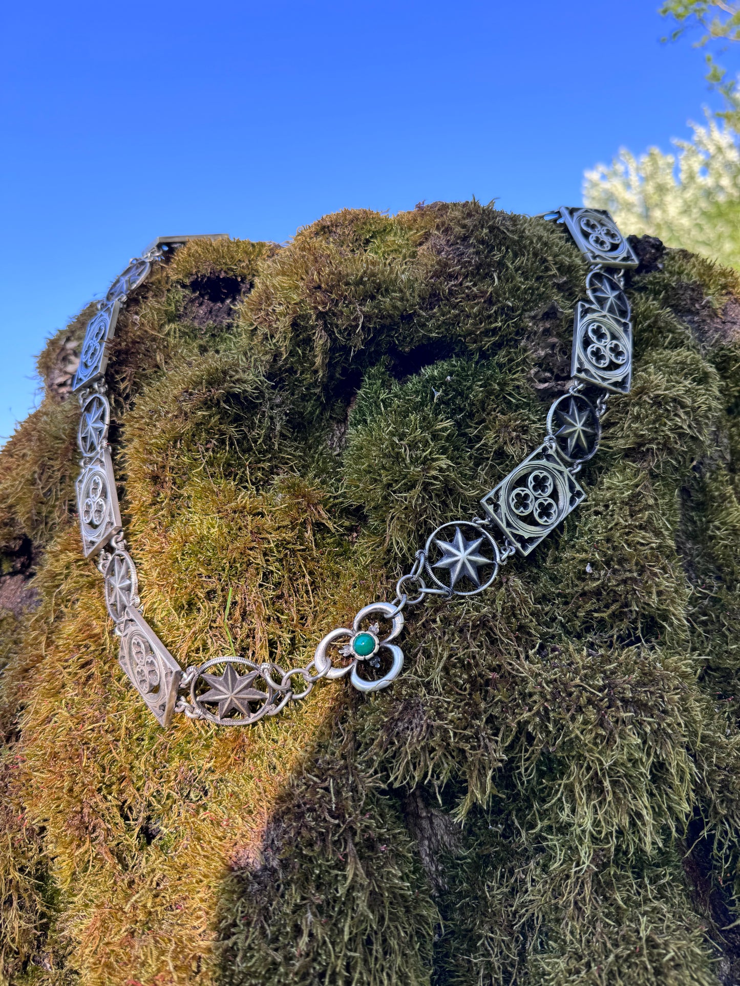 Mittelalterliche Ritter-Kollane „Gothic Star“ – Historische Livery Chain (14.-15. Jh.)