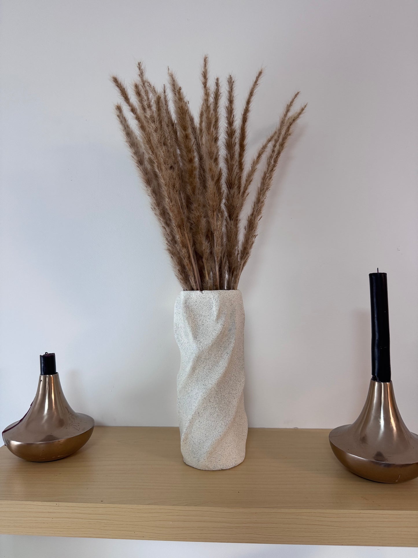 Nachhaltige Design-Vase für Trockenblumen – Upcycling Handmade Vase