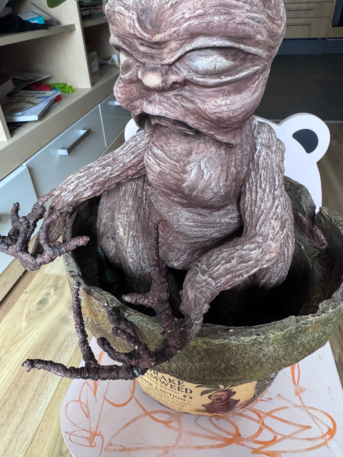 Mythische Mandragora-Wurzel – Handgefertigte Alchemie-Skulptur (2,3 kg)