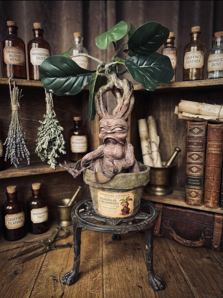Mythische Mandragora-Wurzel – Handgefertigte Alchemie-Skulptur (2,3 kg)