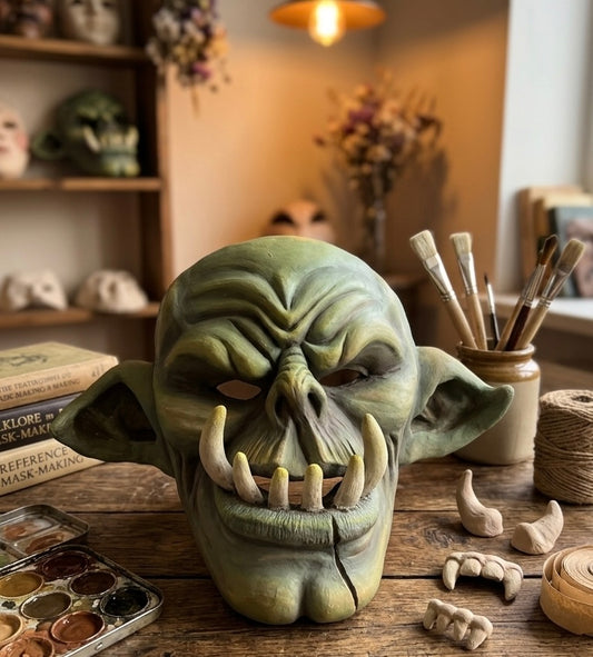 Handgefertigte Goblin-Maske "Der Waldschrat" – Unikat