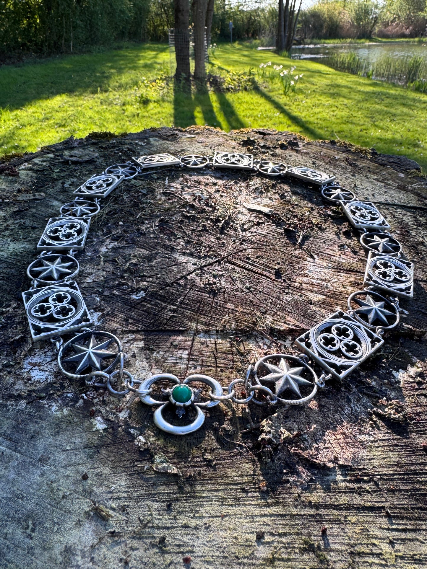 Mittelalterliche Ritter-Kollane „Gothic Star“ – Historische Livery Chain (14.-15. Jh.)
