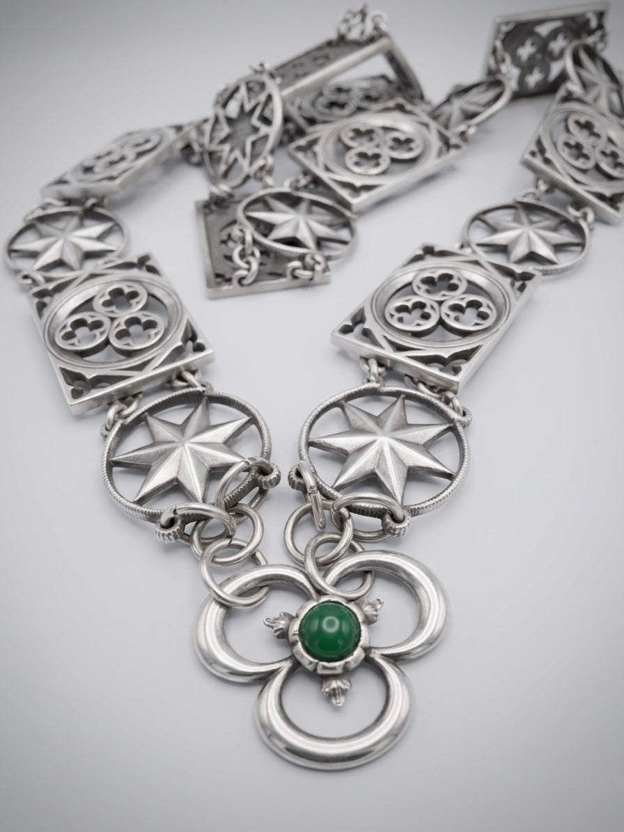 Mittelalterliche Ritter-Kollane „Gothic Star“ – Historische Livery Chain (14.-15. Jh.)