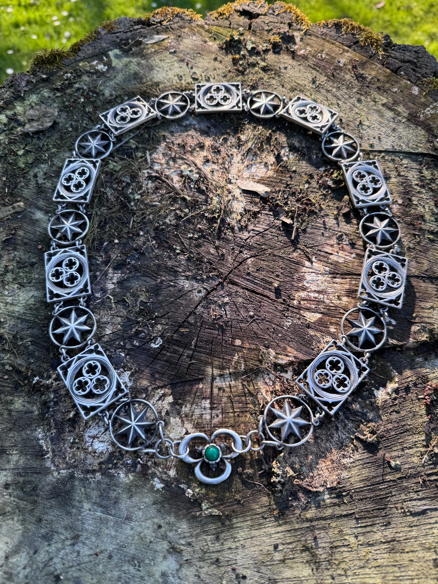 Mittelalterliche Ritter-Kollane „Gothic Star“ – Historische Livery Chain (14.-15. Jh.)