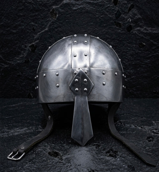 Normannischer Spangenhelm mit Nasenal – 2mm Baustahl – Ideal für LARP & Reenactment