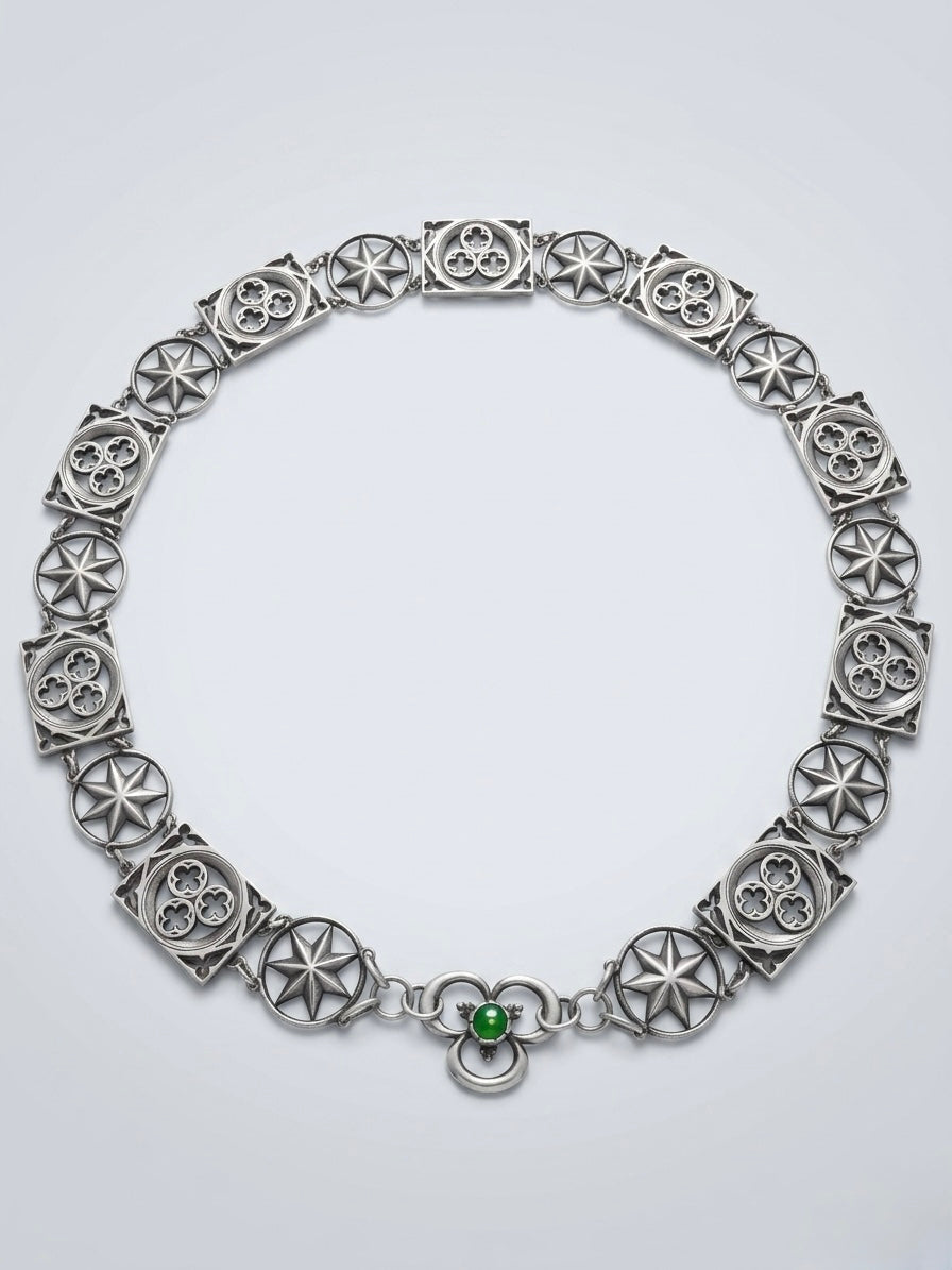 Mittelalterliche Ritter-Kollane „Gothic Star“ – Historische Livery Chain (14.-15. Jh.)
