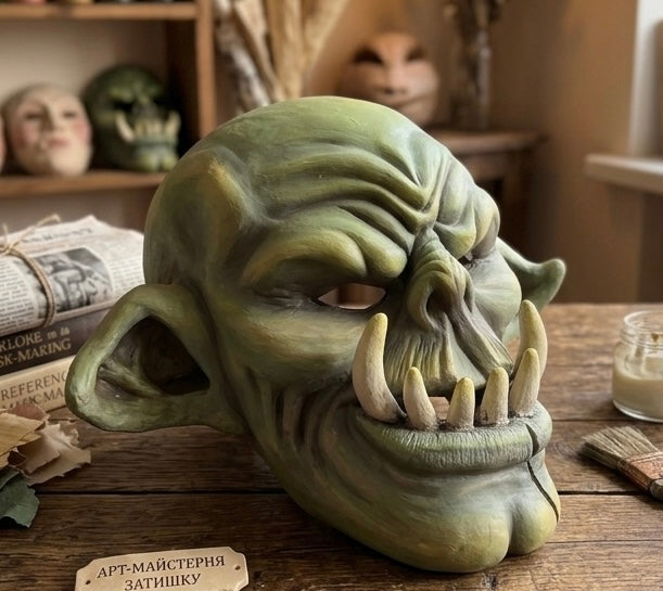 Handgefertigte Goblin-Maske "Der Waldschrat" – Unikat