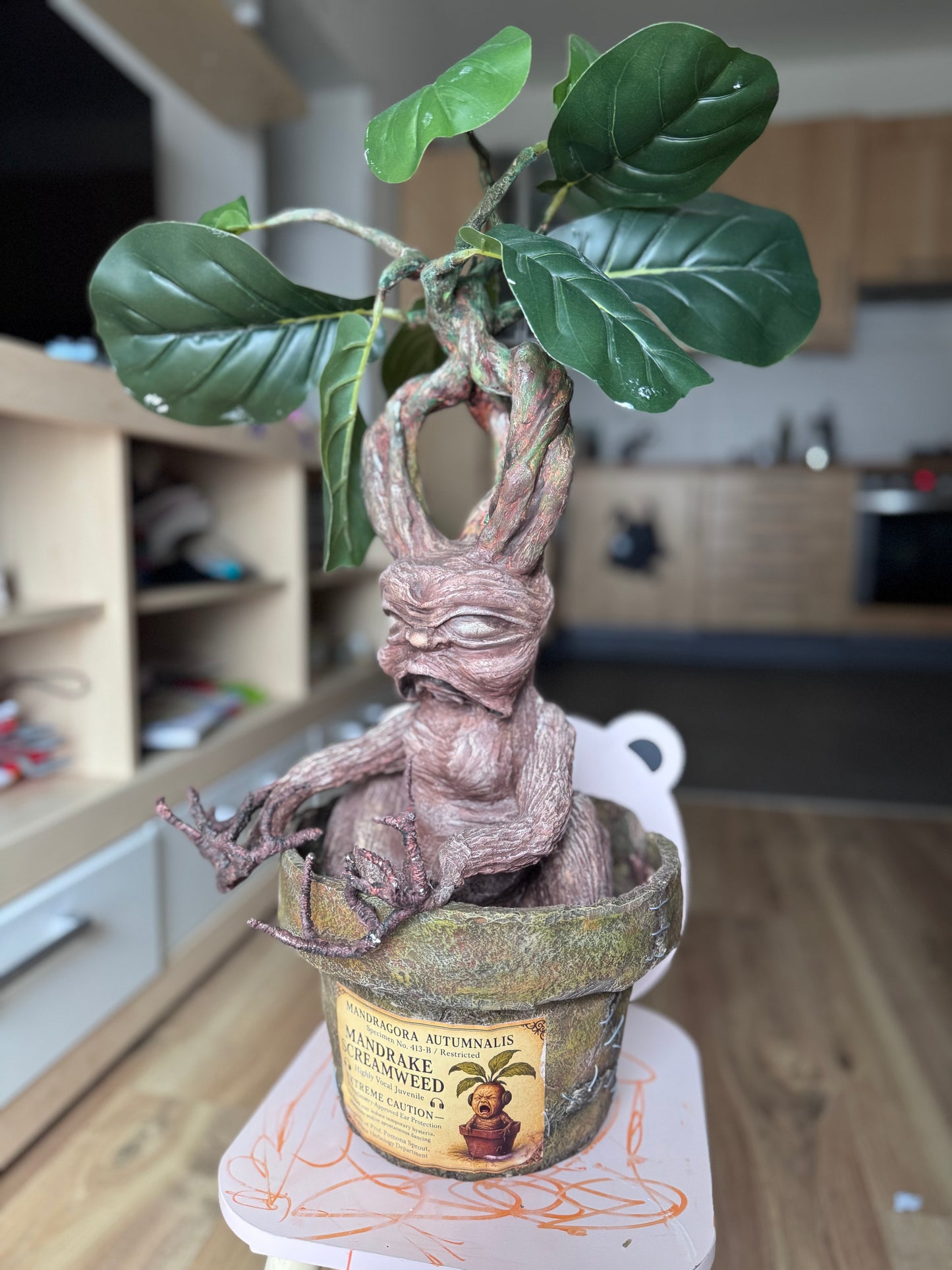 Mythische Mandragora-Wurzel – Handgefertigte Alchemie-Skulptur (2,3 kg)